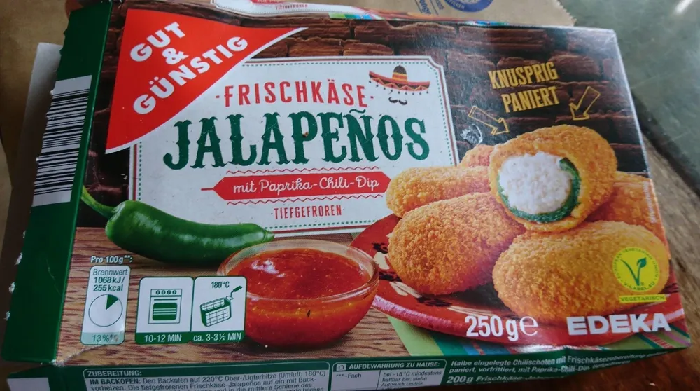 Frischkäse Jalapenos mit Paprika-Chili-Dip