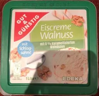 Eiscreme Walnuss