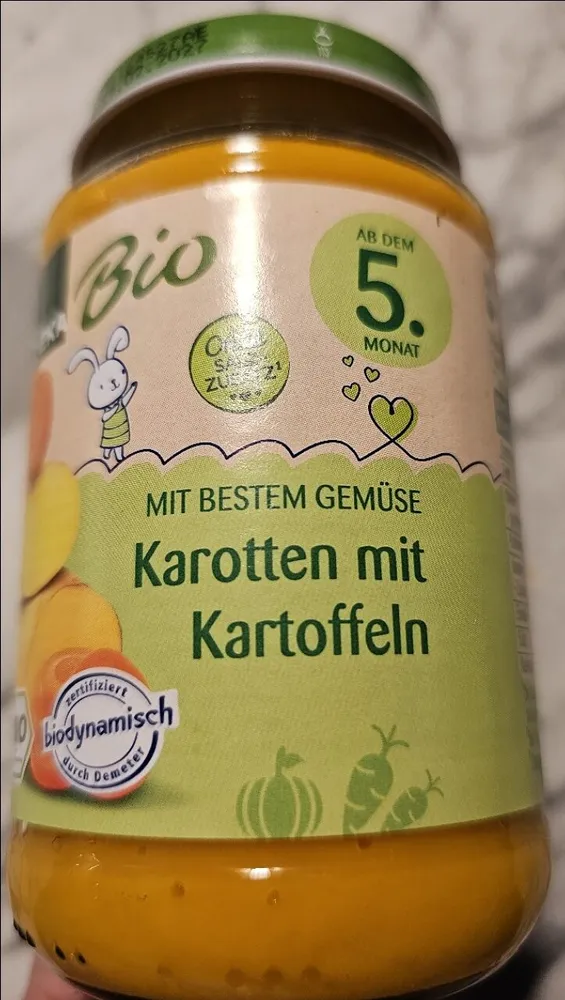 Babynahrung Karotten mit Kartoffeln
