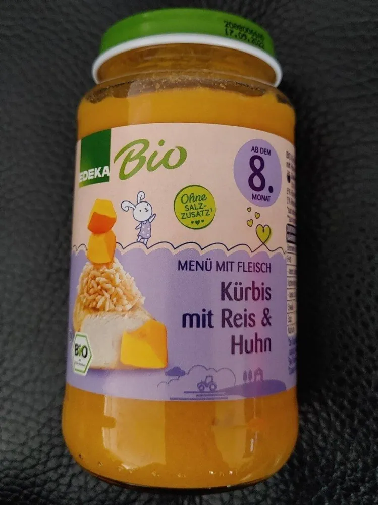 Kürbis mit Reis & Huhn (ab 8. Monat)