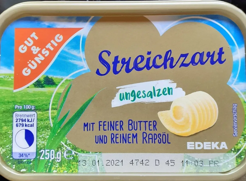 Streichzart ungesalzen