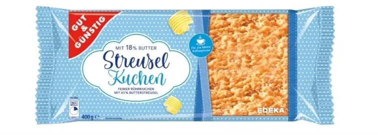 Streuselkuchen mit Butter