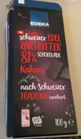 Milde schweizer Edel Zartbitter Schokolade 81% Kakao