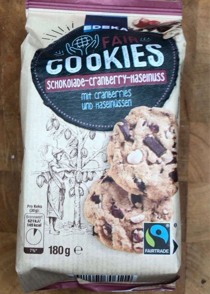 Fair Cookies-Schokolade-Cranberry-Haselnuss