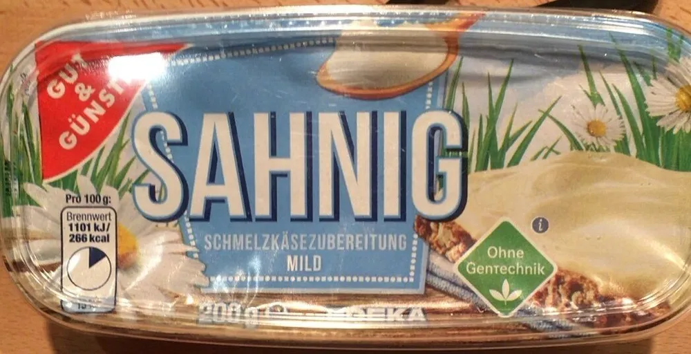Sahnig Schmelzkäsezubereitung
