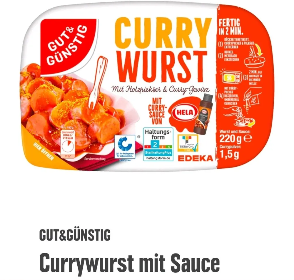 CURRY WURST Mit Holzpickser & Curry-Gewürz