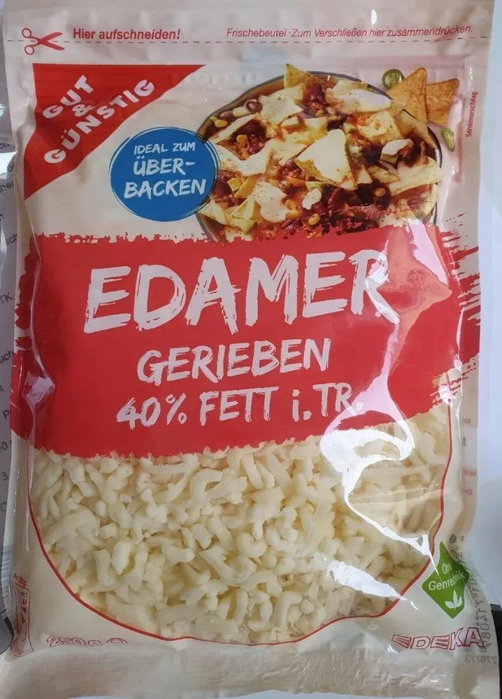 Edamer gerieben