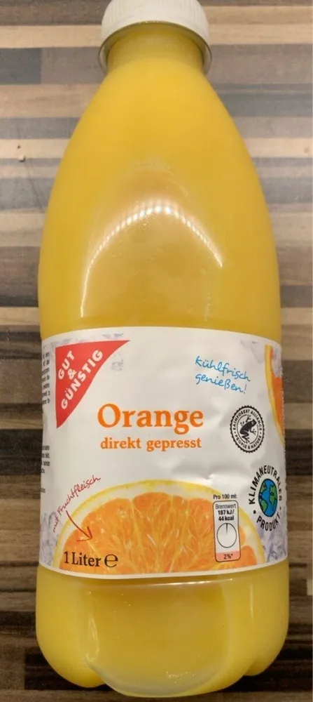 Orange direkt gepresst