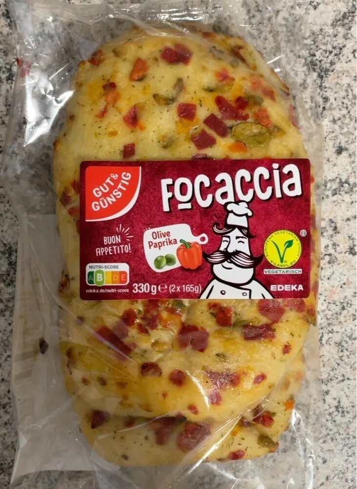 Focaccia Olive Paprika