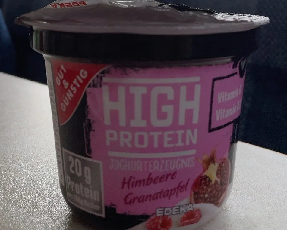 High Protein Joghurtzeugnis Himbeere Granatapfel