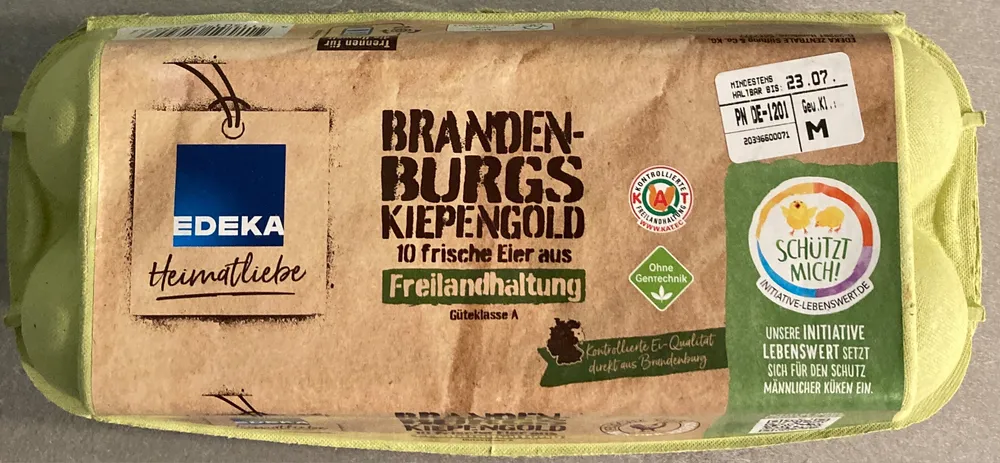 10 Eier aus Freilandhaltung