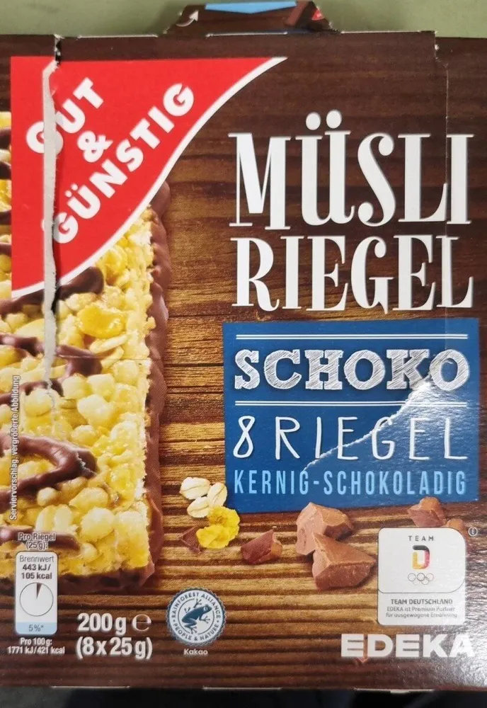 Müsliriegel Schoko