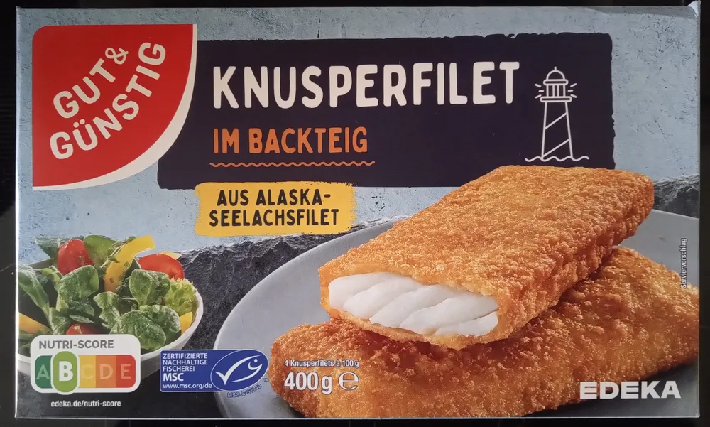 Knusperfilet im Backteig aus Alaska-Seelachsfilet
