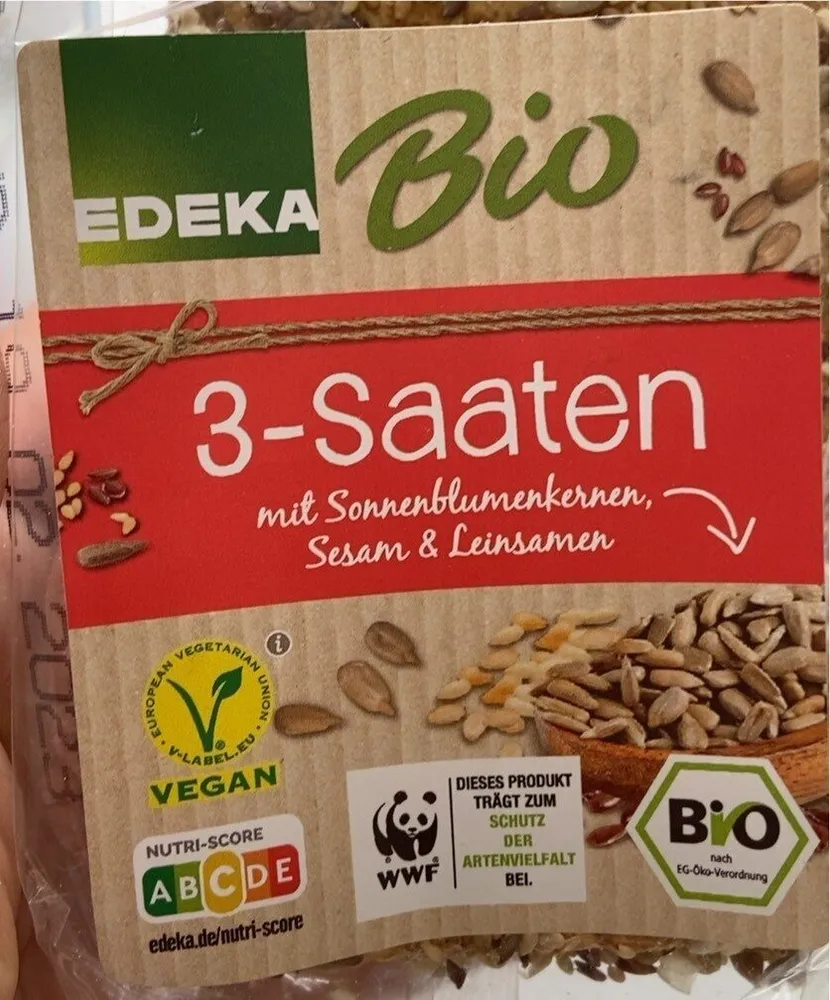 Edeka 3 Saaten 4311501748893 Knäckebrot mit Sonnenblumenkernen, Sesam und Leinsamen