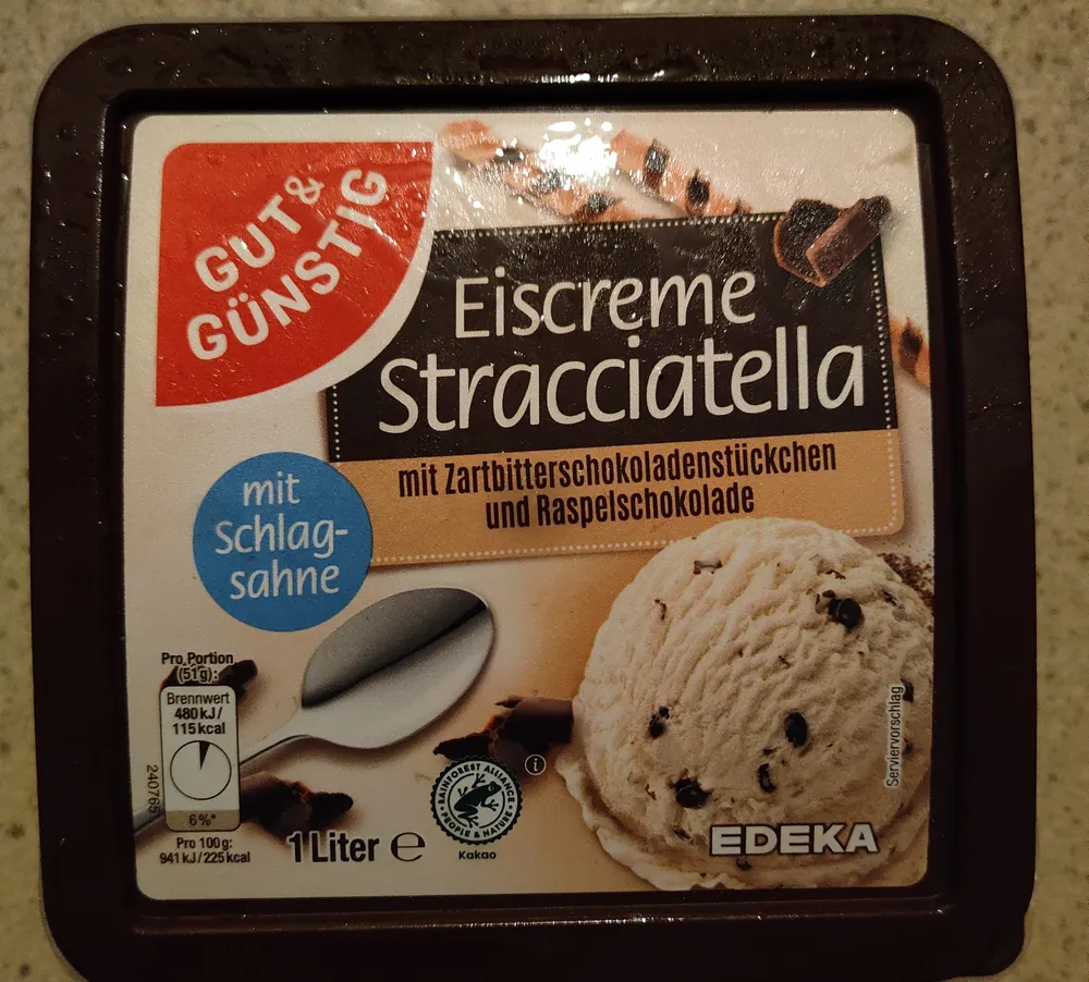 Eiscreme Stracciatella
