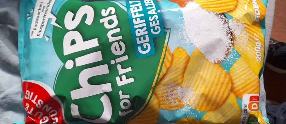 Chips for friends geriffelt gesalzen