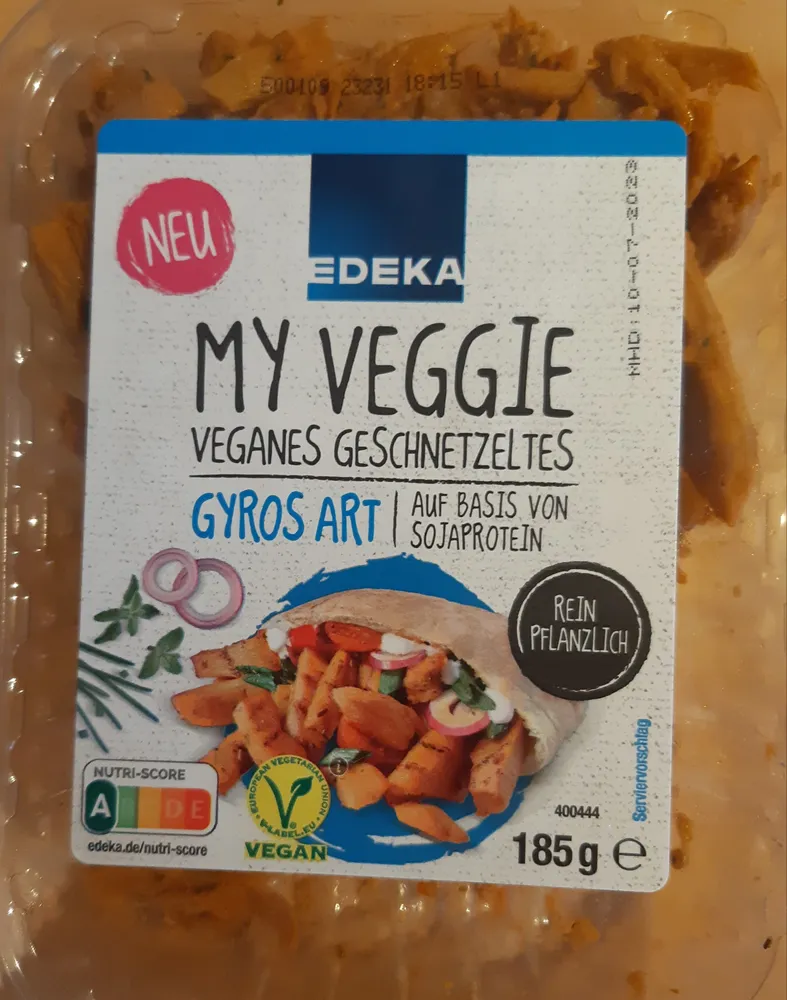 Veganes Geschnetzeltes Gyros Art
