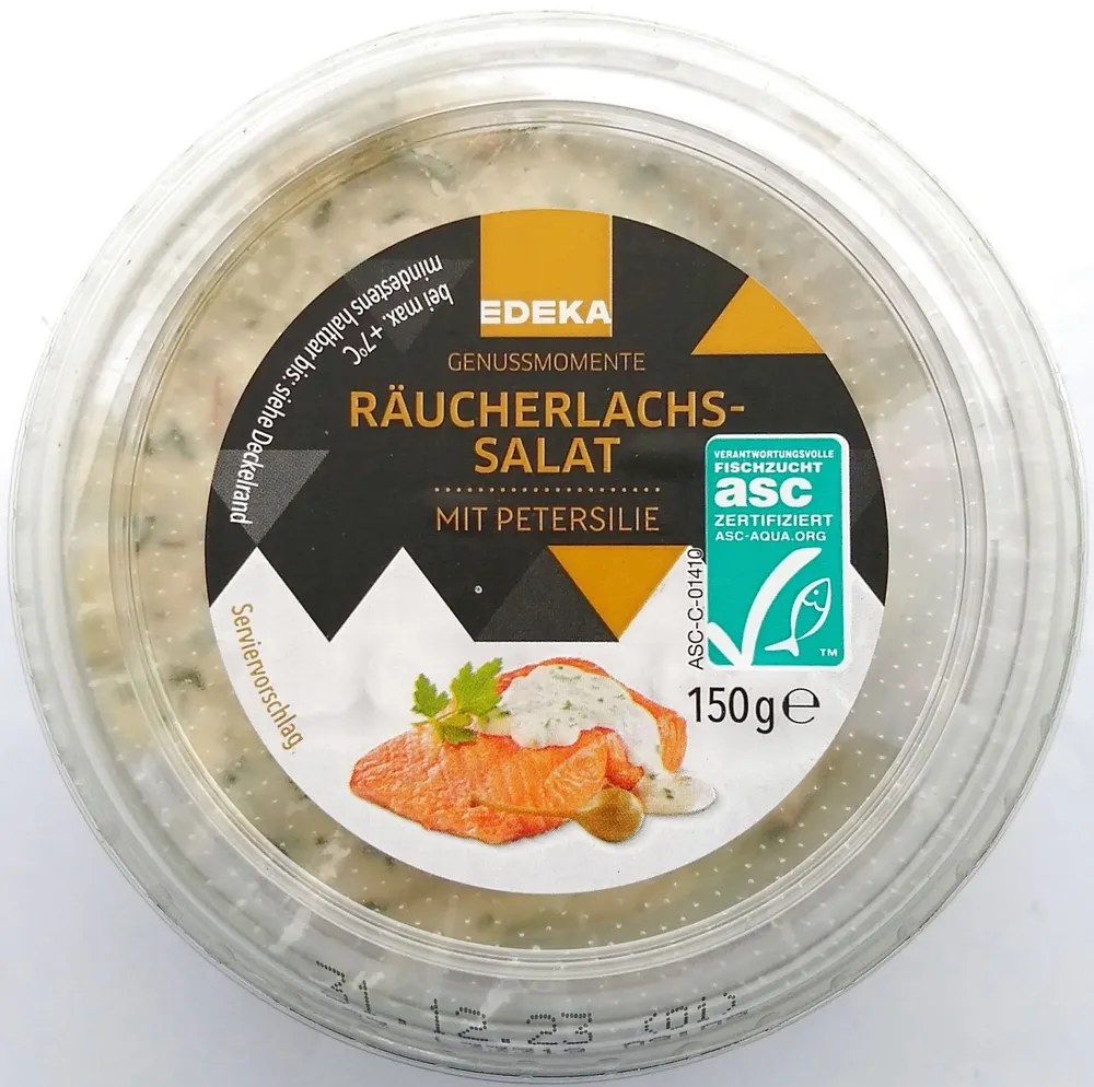 Räucherlachssalat mit Petersilie