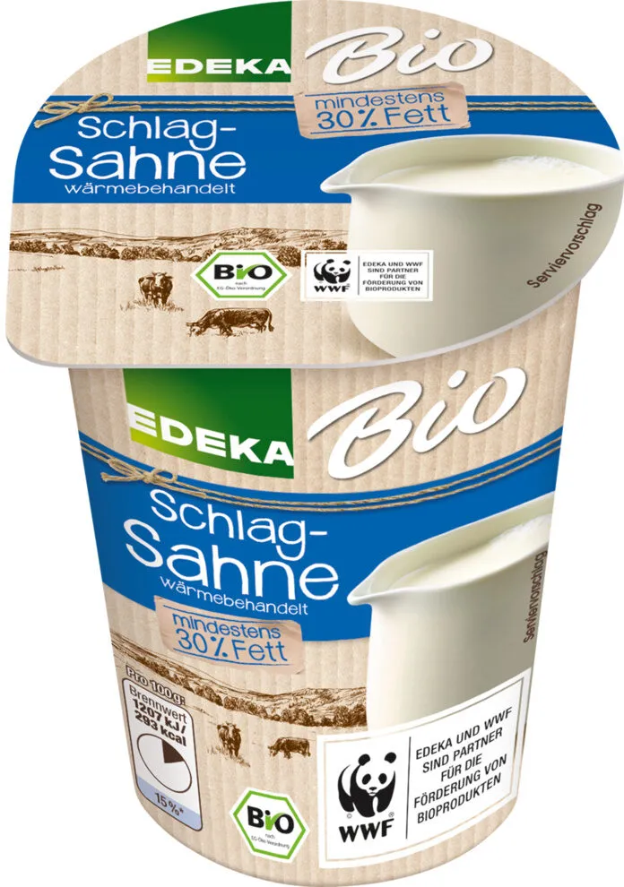 Schlagsahne wärmebehandelt