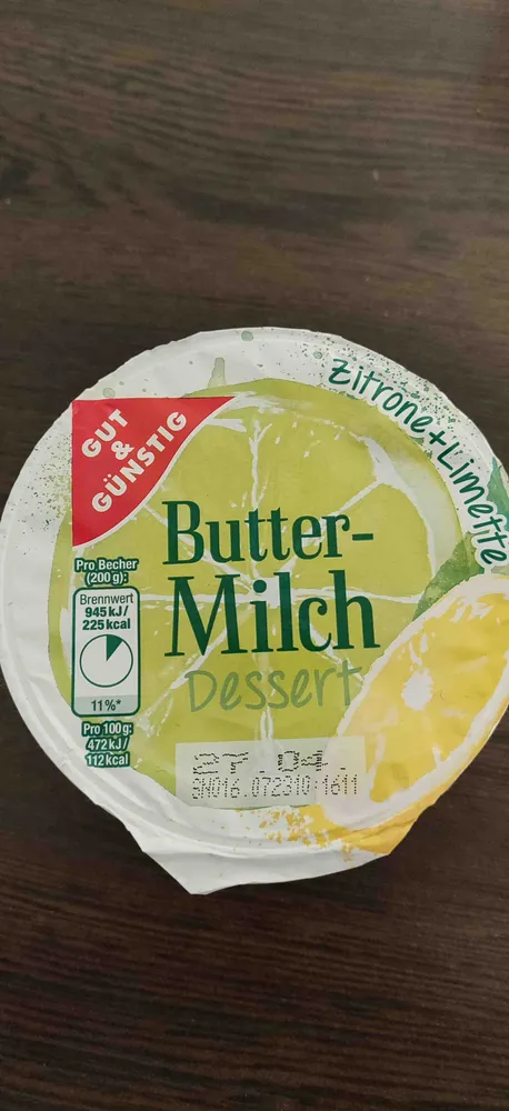 Butter-Milch Dessert - Zitrone + Limette