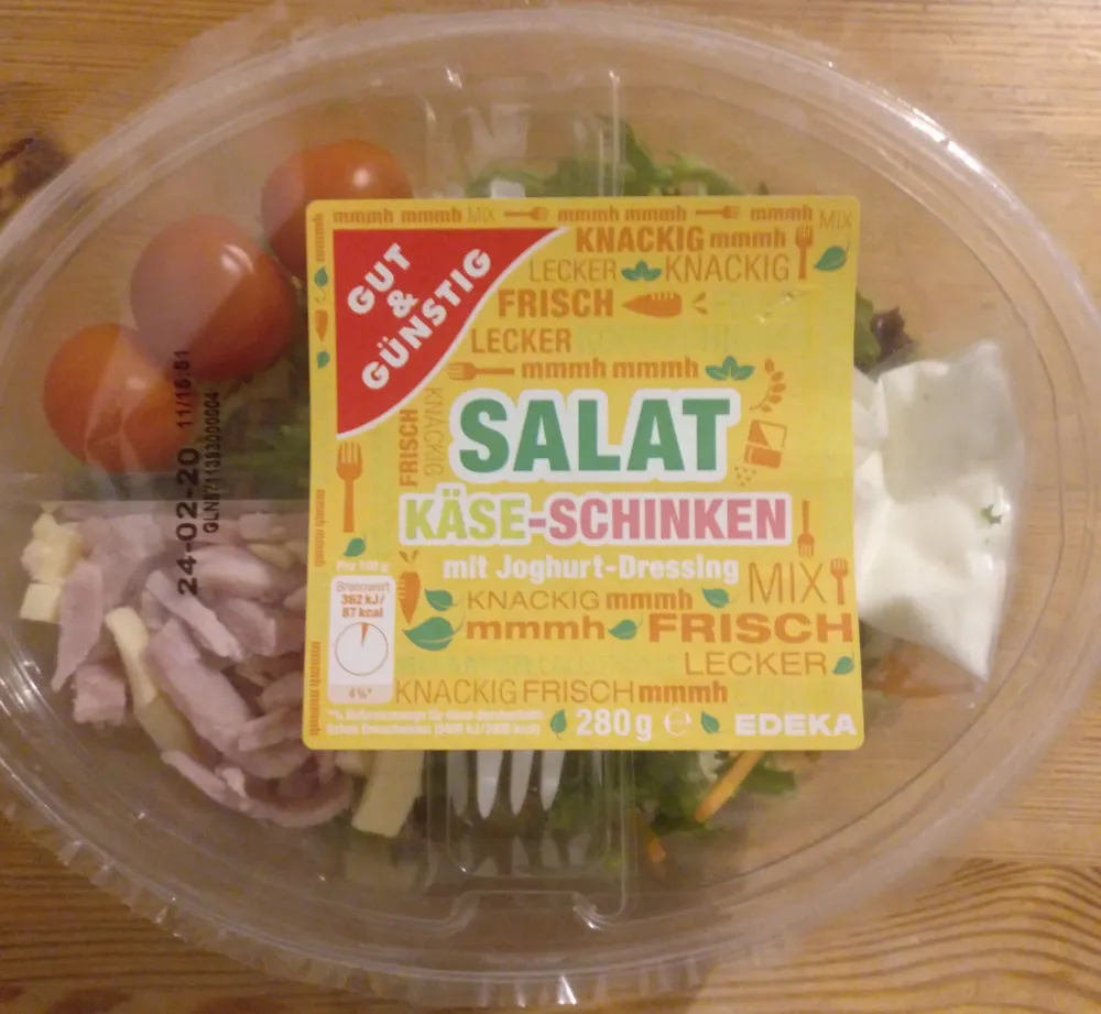 Salat Käse-Schinken