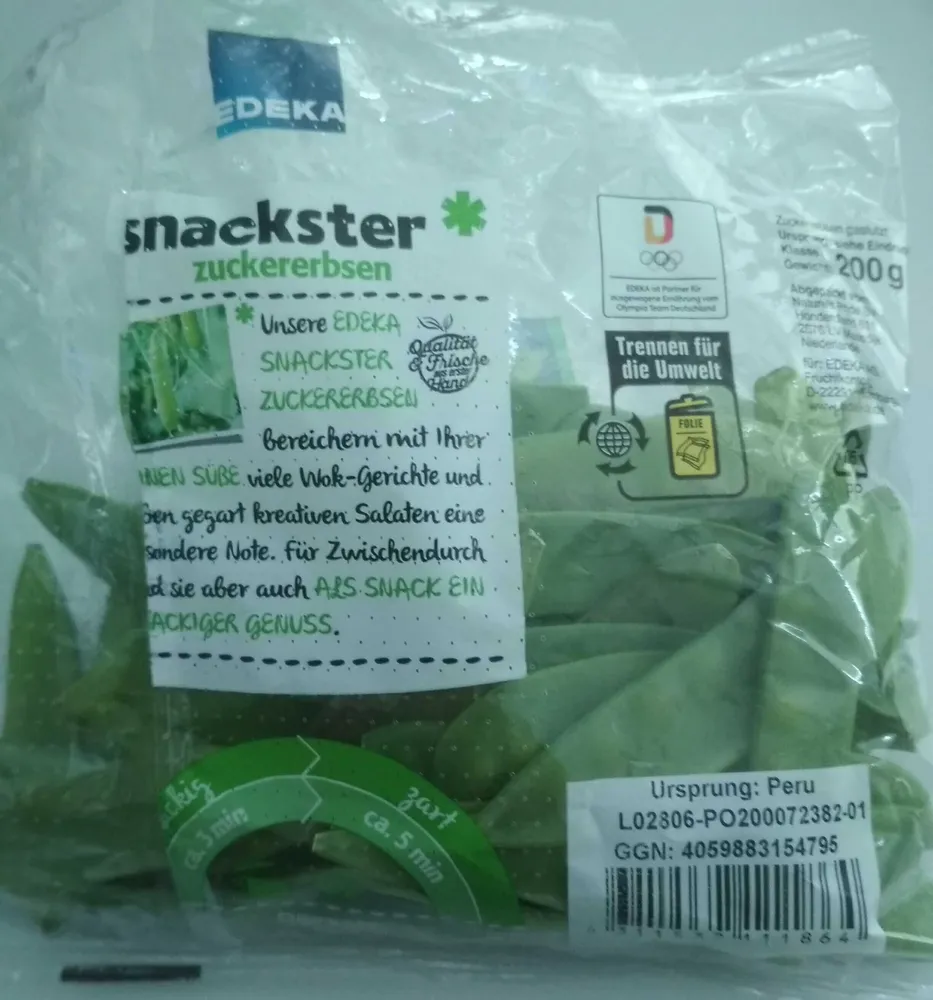 snackster zuckererbsen