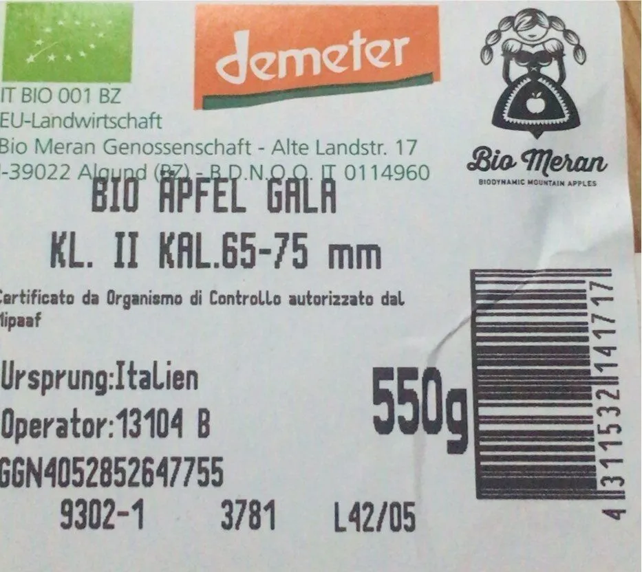 Bio Apfel Gala