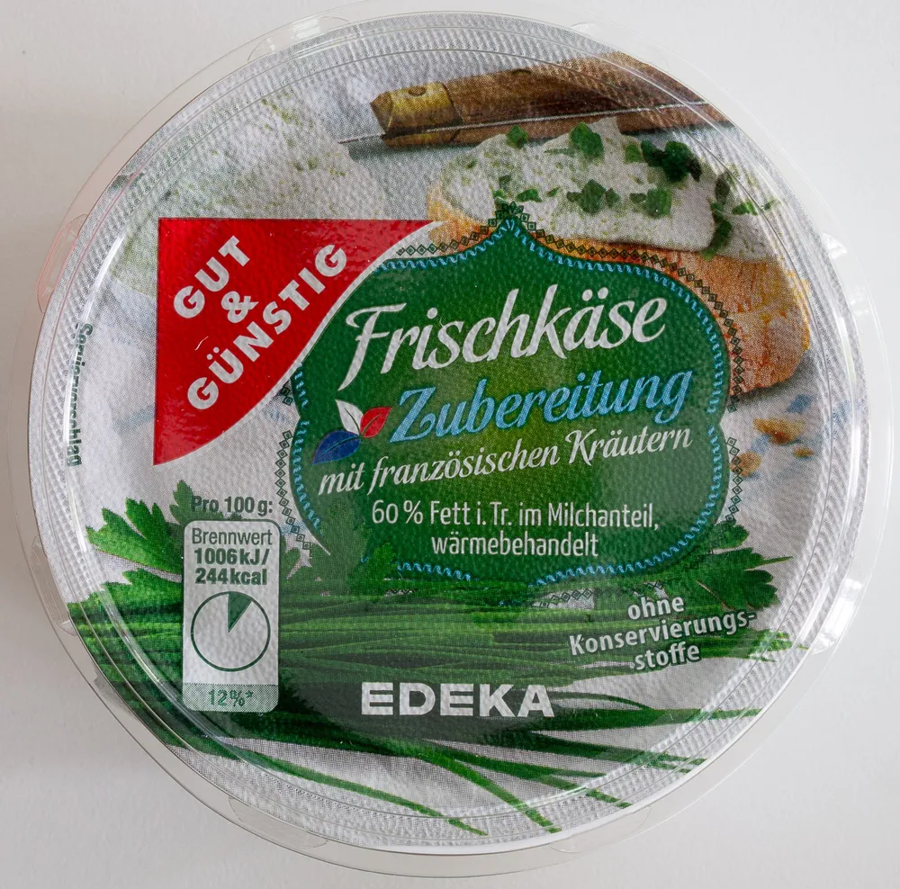 Frischkäsezubereitung mit französischen Kräutern