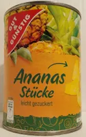 Ananas Stücke Leicht Gezuckert