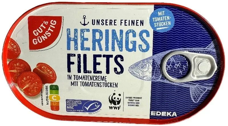 Heringsfilets in Tomatencreme