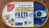 Heringsfilet in Champignonssauce