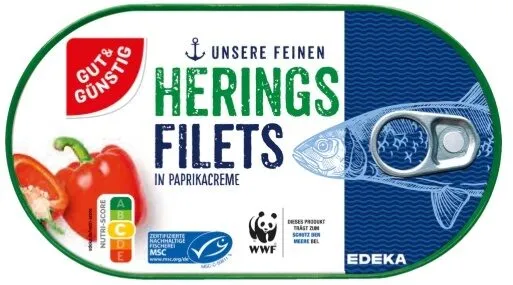 Heringsfilets in Paprikacreme