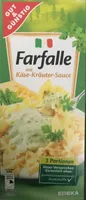farfalle käse Kräuter soße