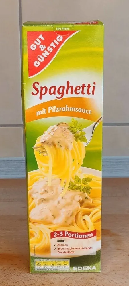 Spaghetti mit Pilzrahmsauce
