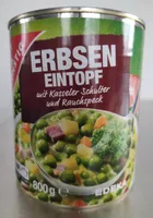 Erbsen-Eintopf mit Kassler Schulter und Rauchspeck