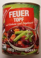 Feuertopf mit Bohnen und Jagdwurst