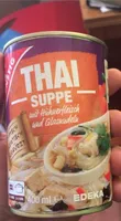 Thai Suppe mit Hühnerfleisch und Glasnudeln