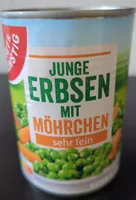 Gemüse: Erbsen - Junge Erbsen mit Möhrchen