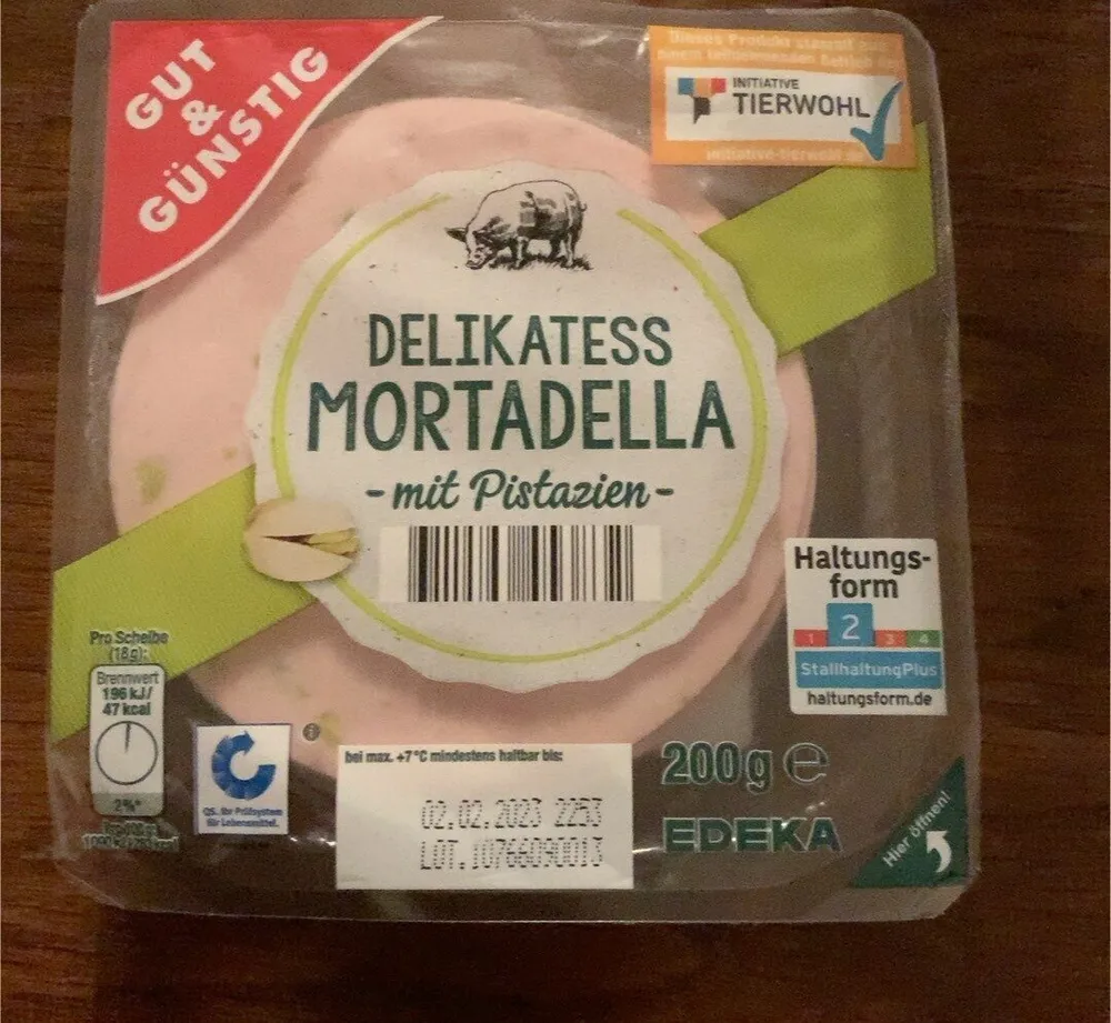 Mortadella mit Pistazien