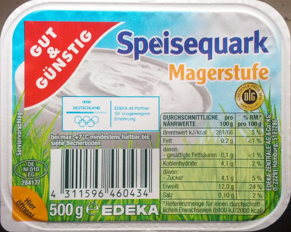 Speisequark Magerstufe