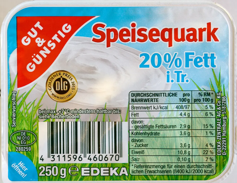 Speisequark 20% Fett i. Tr.