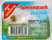 Speisequark 20% Fett i. Tr.