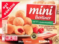 Mini Berliner mit 16% Himbeerkonfitüre
