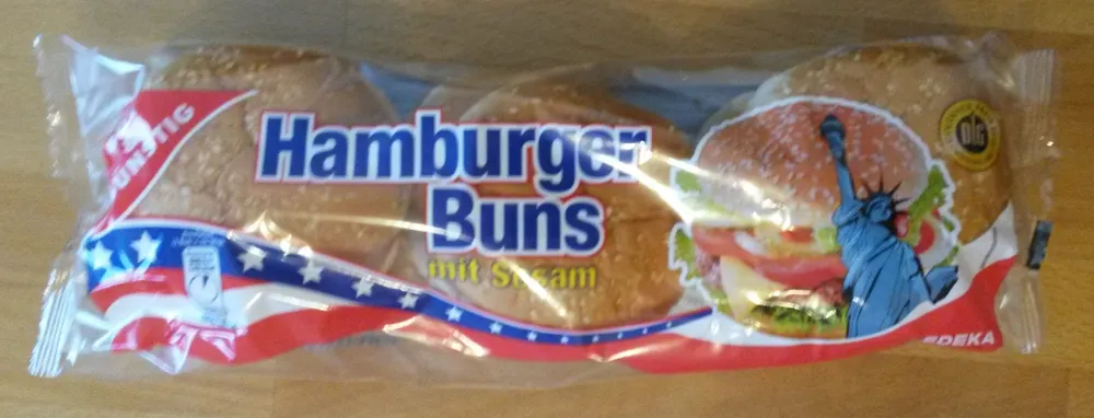 Hamburger Buns mit Sesam