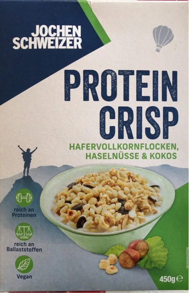 Protein Crisp Hafervollkornflocken Haselnüsse & Kokos