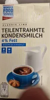 Teilentrahmte Kondensmilch