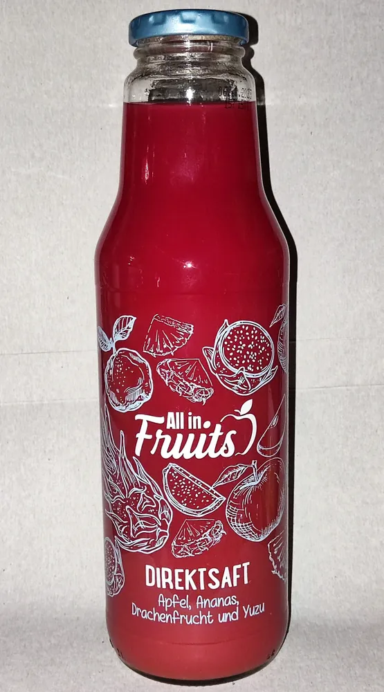 Direktsaft - Apfel, Ananas, Drachenfrucht & Yuzu