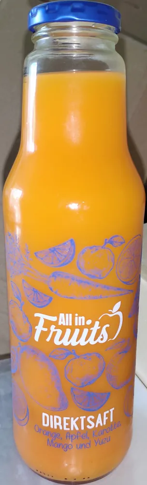 Direktsaft - Orange, Apfel, Karotte, Mango & Yuzu