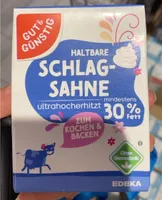 haltbarer Schlagsahne