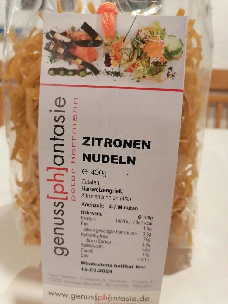 Zitronen Nudeln